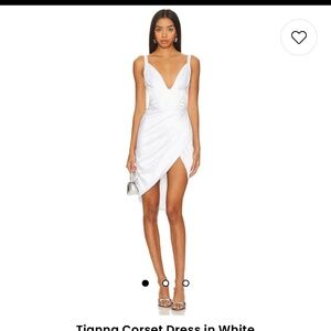Revolve Tianna Corset Dress in White superdown